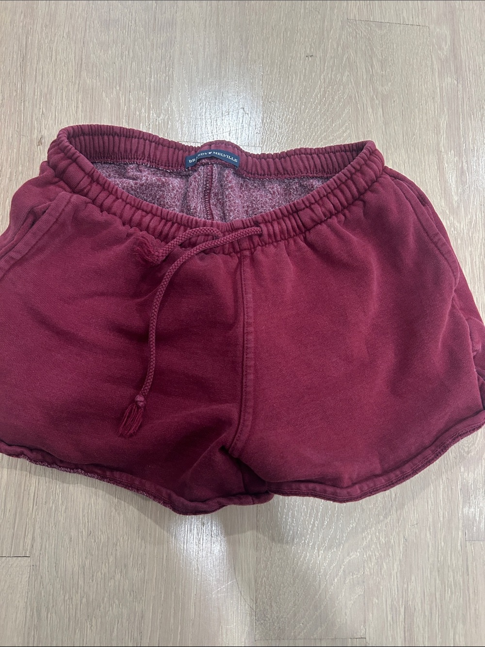 brandy melville maroon sweat shorts